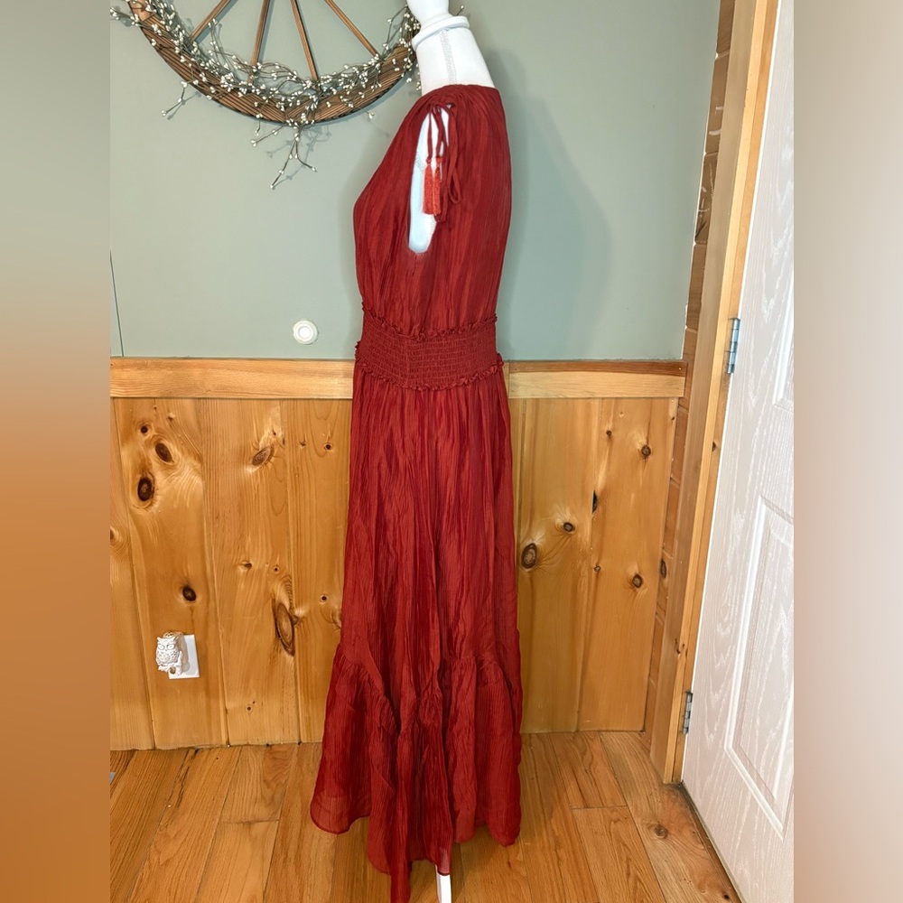 Taylor V-Neck decorated sleeves Maxi Dress size L - Picture 3 of 13